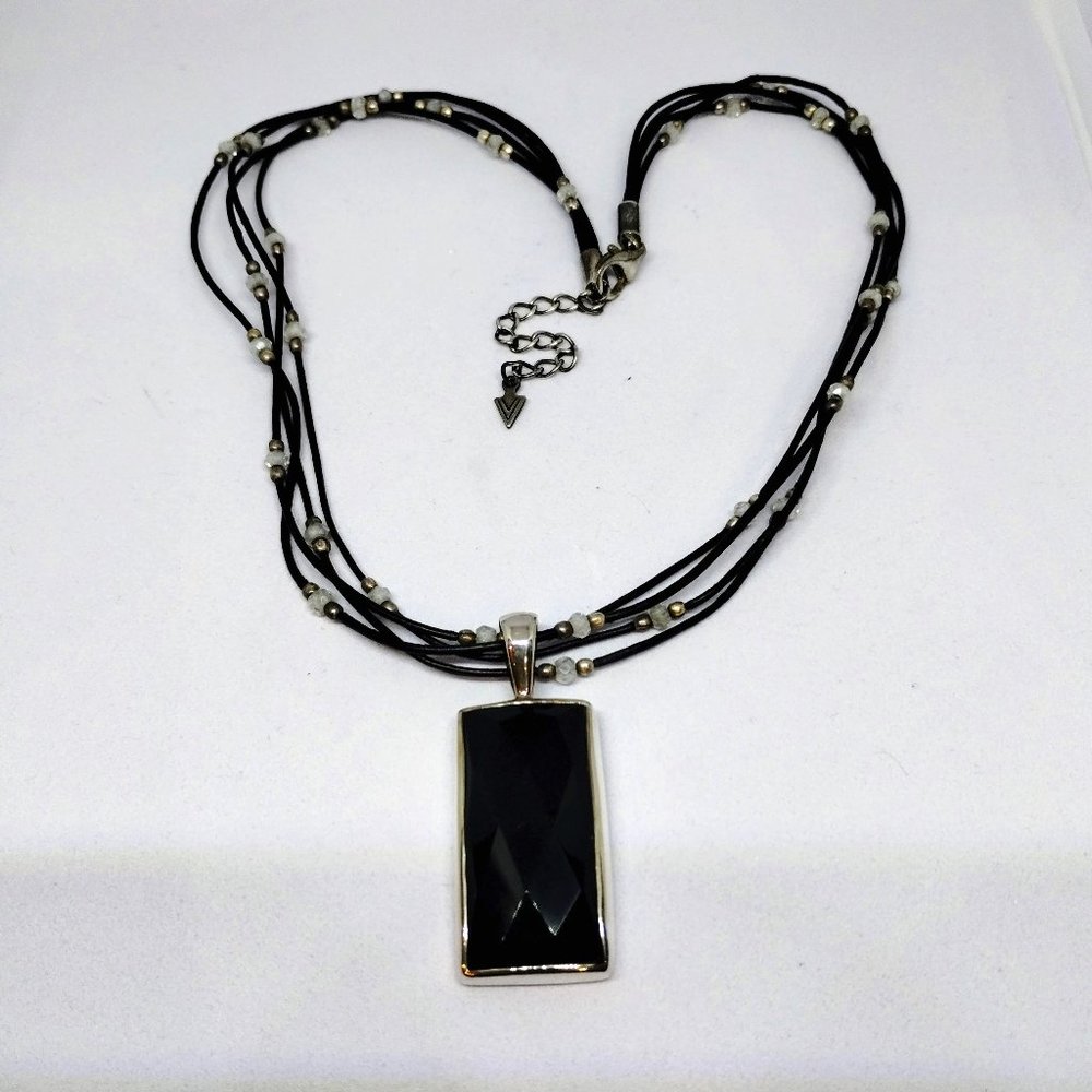 Silpada Faceted Black Onyx pendant necklace